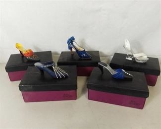 Lot of 5 Just The Right Shoe by Raine - Raine Originals - Passions Flame, Sea of Pearls, Midnight Promises, Forever Yours Blue, Stardust Memories