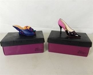 Lot of 2 Just The Right Shoe by Raine - SIGNED Patrica/POG and Rio