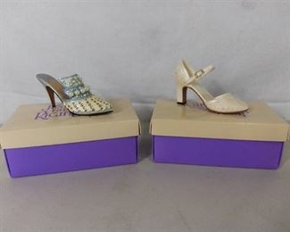 Lot of 2 Just the Right Shoe by Raine - SIGNED Shower of Flower and Frosted Fantasy