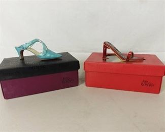 Lot of 2 Just The Right Shoe by Raine - SIGNED Society Slide, Heart & Sole