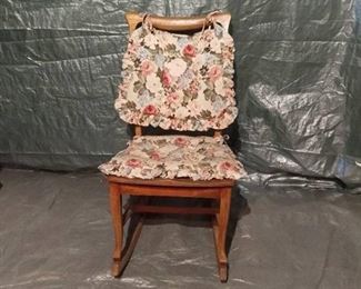 Wooden Rocking Chair with Matching Cushions