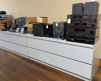 LONG CONSOLE STORAGE UNIT-2PIECE