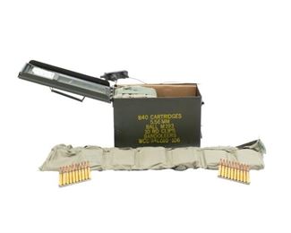 840 Rounds of 5.56 WCC Ammunition
Includes: Ammunition can of M193 Ball 10 round clips in bandoliers