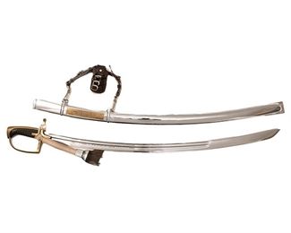 Polish Officer's Dress Sword awarded to former CIA Director James Woolsey by Col. Slawomir Petelicki, Commander of Polish National Hostage Rescue Force. Inscribed: Honor I Ojczyzna on the blade, meaning Honor and Fatherland, which is the motto of the Polish Army. 