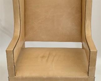 Impressive Blonde Leather Arm Chair - LR 2.  Available ONLINE ONLY @ www.scavengersparadise.com                              Please read all Terms & Conditions before purchasing.  