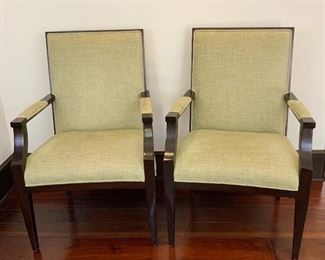 Linen Set of Chairs - A Pair. DO 8. Available ONLINE ONLY @ www.scavengersparadise.com Please read all Terms & Conditions before purchasing.