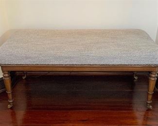 James Jennings Ottoman w/Brass Nail Head Trim & Casters - M5. Available ONLINE ONLY @ www.scavengersparadise.com Please read all Terms & Conditions before purchasing.