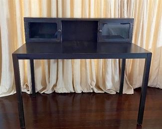 Dark Bronzed Finish Metal Desk - E2. Available ONLINE ONLY @ www.scavengersparadise.com Please read all Terms & Conditions before purchasing.