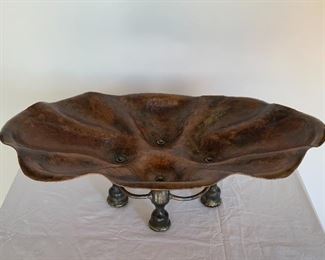 Footed Metal Centerpiece - DR 1. Available ONLINE ONLY @ www.scavengersparadise.com Please read all Terms & Conditions before purchasing.