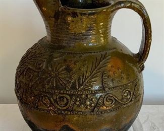 19th C. Large French Pitcher - K7. Available ONLINE ONLY @ www.scavengersparadise.com Please read all Terms & Conditions before purchasing.