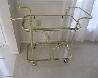 BRASS TEA CART