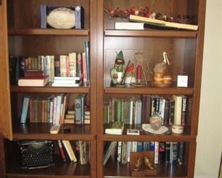 BOOKCASES AND BOOKS AND DECOR
