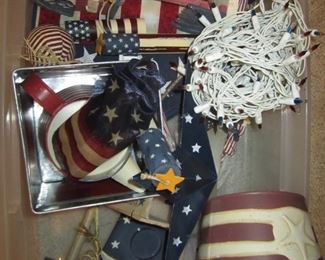 RED, WHITE AND BLUE DECOR