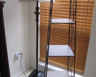 FLOOR LAMP AND METAL SHELF