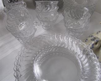 GLASS LUNCHEON SET
