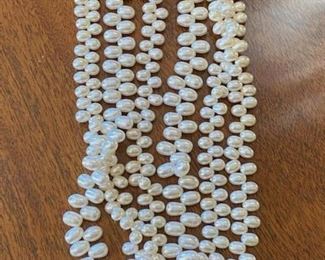 3 strand freshwater pearls with gold clasp