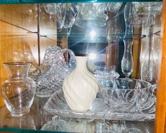 Chrystal and Lenox porcelain pieces 