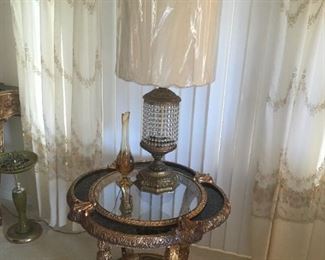 . . . a nice lamp table with crystal lamp