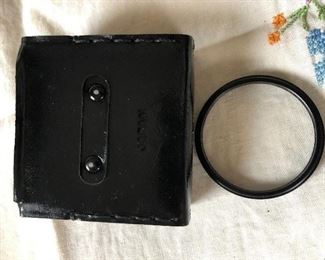 Quantaray 49mm+1 UV filter in leather case. Made in Japan. $7. 2 of 2 