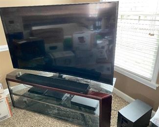 Large tv and glass stand
