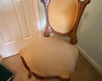 One of a pair of side chairs 