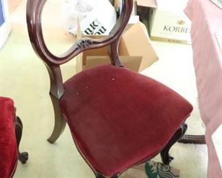 One of 4 antique cherry chairs from England