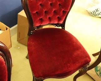 One of 6 antique cherry chairs from England