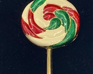 ESTEE LAUDER 2008 LOLLIPOP TWIST SOLID PERFUME ENAMEL COMPACT