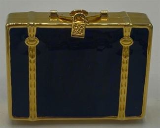 ESTEE LAUDER COMPACT BLUE SUITCASE LUGGAGE W TAG
