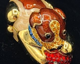 ESTEE LAUDER PERFUME COMPACT PLAYFUL PUP BY J LEIBER HTF COLLECTIBLE