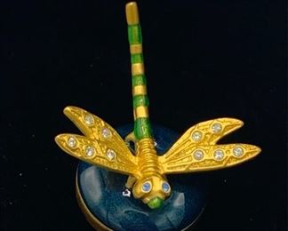 Vintage Estee Lauder Dragonfly Perfume Compact Case