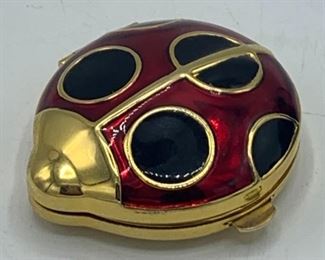 Vintage Estee Lauder Lucky Lady Bug Compact Case