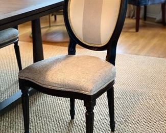 Set of six Lee industries designer dining chairs. 