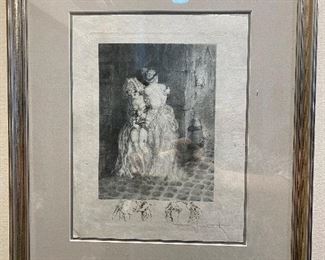 Louis Icart signed print.