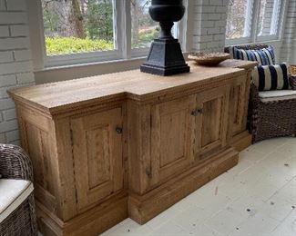 Rustic pine console