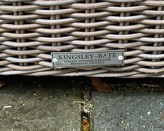 Set of eight Kingsley-Bate woven chairs.