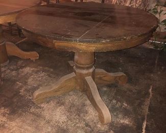 1 of 2 Oak Breakfast Tables