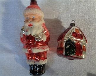 very old painted glass ornaments
