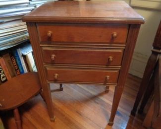 small three drawer table