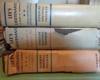 Three volumes of Lee's Lieutenants: A Study in Command, 1942, by Douglas Southall Freeman.