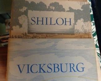 Chickamauga and Chattanooga Battlefields, Shiloh, Vicksburg Battlefield books, 1950s, Civil War
