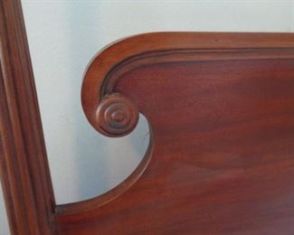 detail of Biggs twin bed, one of two twin beds
