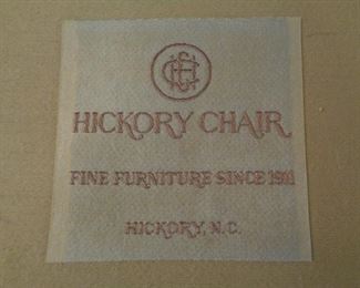 Hickory Chair label on Settee