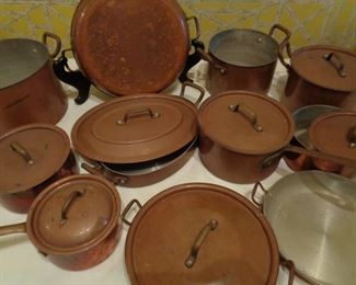 vintage copper cookware