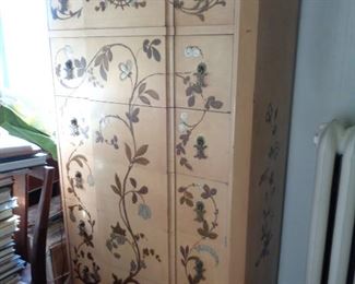 Asian style painted dresser