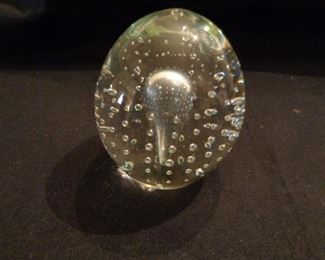 beautiful clear glass paper weight