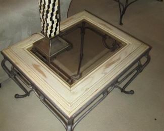 PAIR OF END TABLES AND COFFEE TABLE