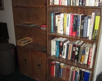 BOOKCASES AND BOOKS