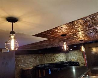 (4) Metal Hanging Lights