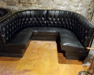 Black U Shaped Booth